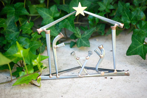 Nail Nativity Ornament